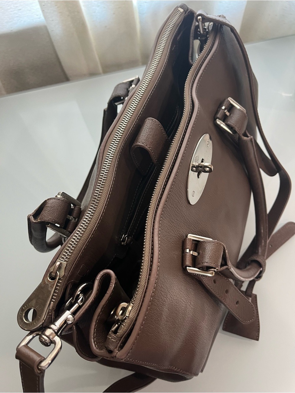 MULBERRY TAUPE ZIPPERED BAYSWATER - Picture 5 of 15